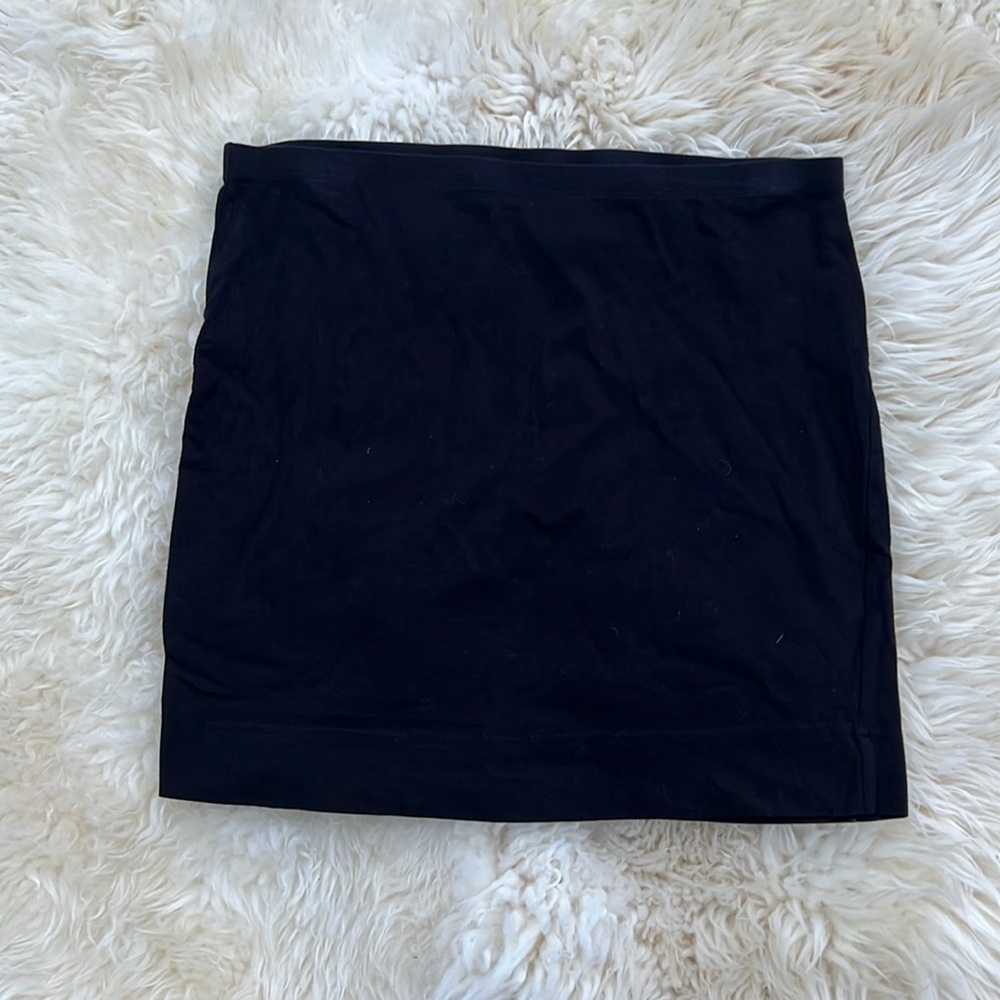 H&M black cotton mini skirt